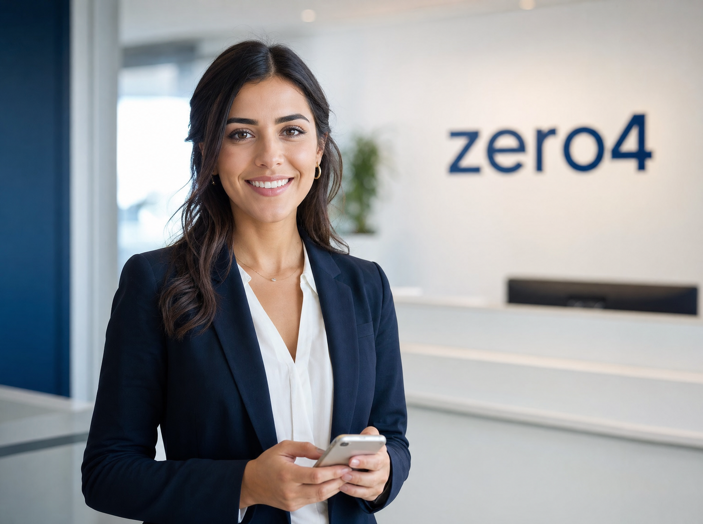 Receptionist Zero4 al telefono